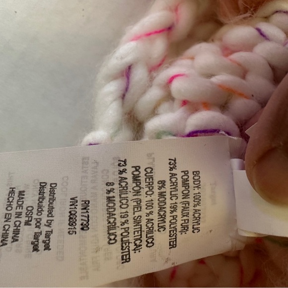 Target Multicolor Knit Hat with Pom Pom - Picture 2 of 4